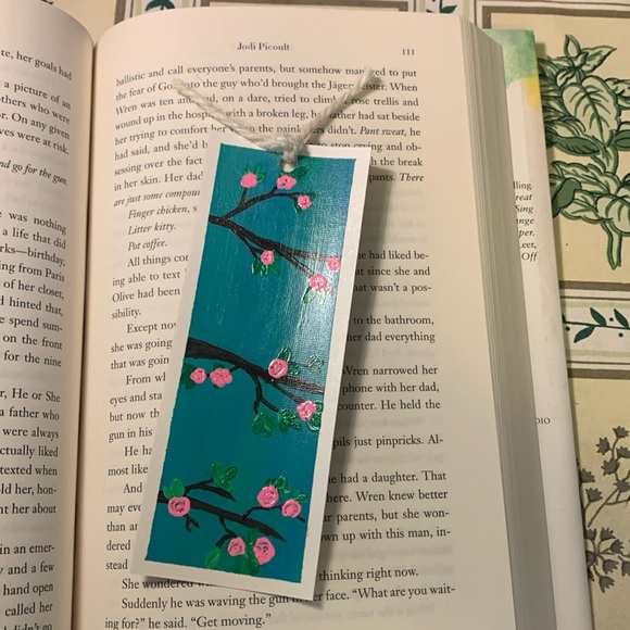 Office | Cherry Blossom Tree Branches Hand Painted Bookmark | Poshmark